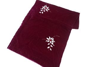 アンティーク　ビロード花模様刺繍ショール